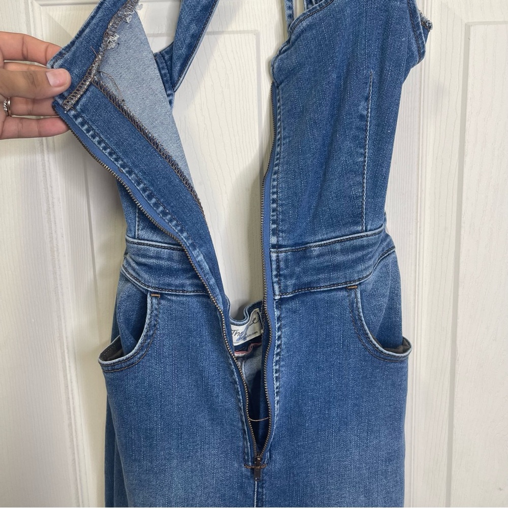 Free People Women We The Free Curvy 2nd Ave One Piece Jumpsuit Sz 4 - Picture 6 of 12